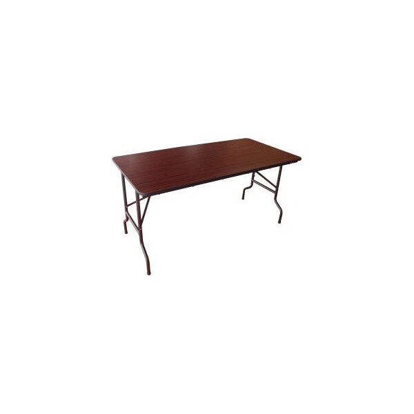 Iceberg Interion Folding Table, Mahogany Wood, 60 in W x 30 in D 67262 - main